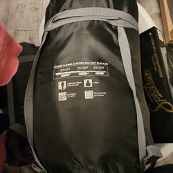 Hooded Flannel Sleeping Bag Navy Blue