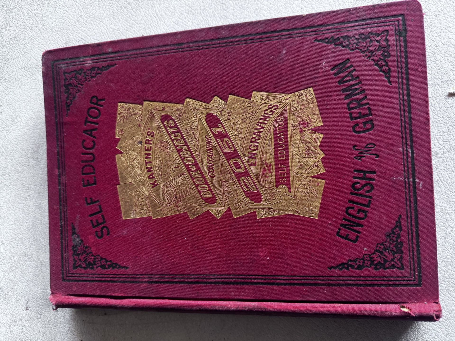 Rare 1896 Hard Cover Kantner’s English And German 2051 Objects 