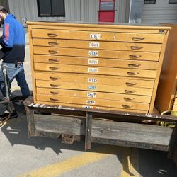 10 Drawer Map Cabinets For Sale 