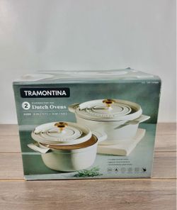 Tramontina Dutch Oven Cast Iron 4QT + 6QT 2-Piece Set.