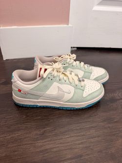 Nike Dunk Low White Mint Blue Sneakers Women’s Size 8