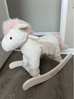 Pottery Barn Wooden Rocking Horse personalized Sienna