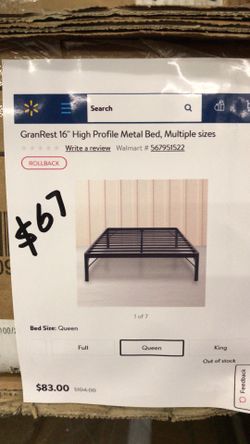 Brand New Queen High Profile Metal Bed