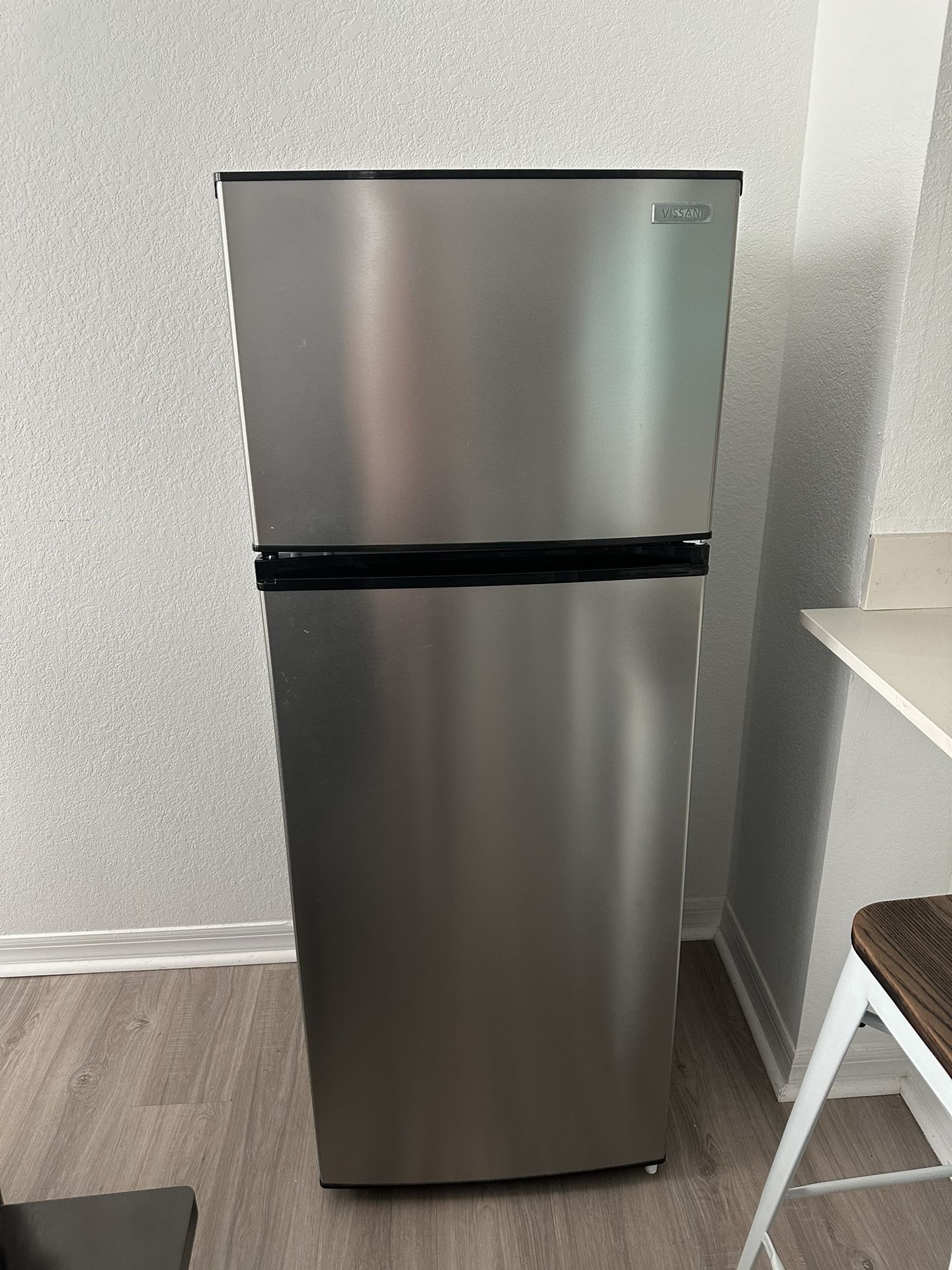 Vissani Mini Refrigerator Stainless Steel