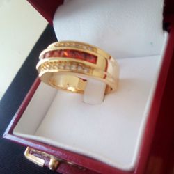 Gold Deep Plated Diamond Ring Jewelry