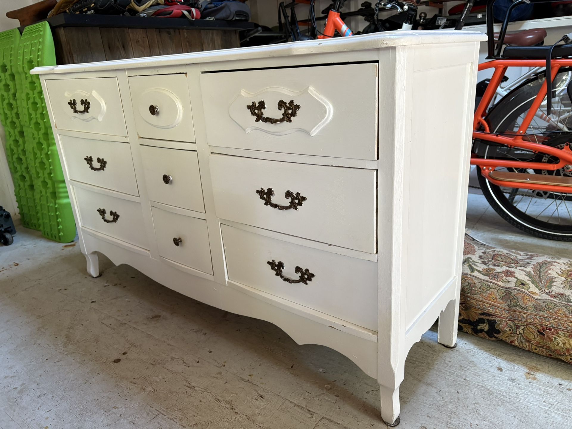 White Dresser With 9 Drawers