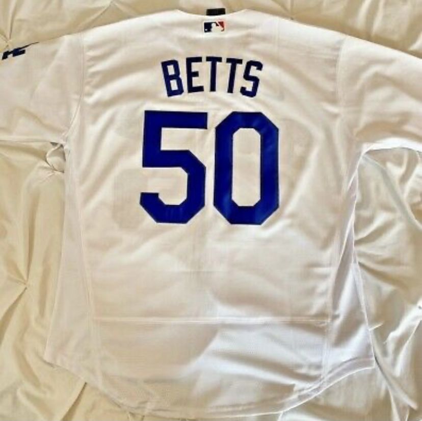 Dodgers Mookie Betts White Jersey (All Sizes Available) 