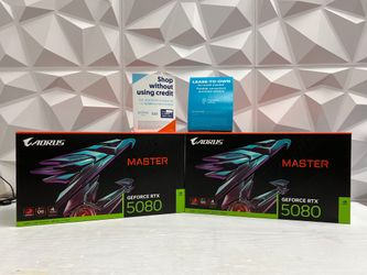 #BRAND NEW # GIGABYTE AORUS GeForce RTX 5080 Master 16G Graphics Card, WINDFORCE Cooling System, 16GB 256-bit GDDR7, GV-N5080AORUS M-16GD Video Card