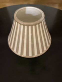 Striped Ceramic Candle Shade