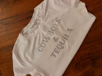 Cowboys & Tequila Rhinestone Graphic T-Shirt