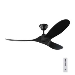  Generation Lighting Maverick II 52 in. Modern Indoor/Outdoor Matte Black Ceiling Fan with Matte Black Blades and 6-Speed Remote Control