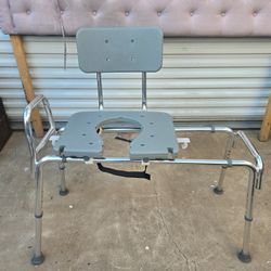 Sliding Transfer Bench With Molded Cutout Seat