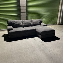 *Free Delivery* Gray Living Spaces Reversible Chaise Sectional Couch Sofa 