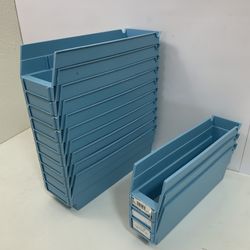 13 Small Plastic Storage Bins 