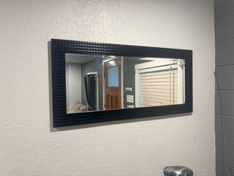 Large Rectangular Wall Mirror Black Frame