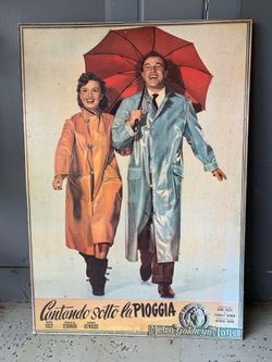 Singing in the rain canvas poster