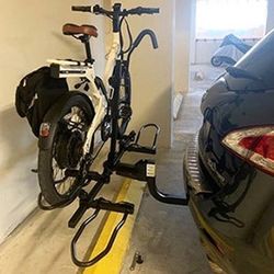 (Brand New) $129 (KAC) 2-Bicycle Rack for Car, SUV, Hatchback Mount for 2” Anti-Wobble Hitch, Heavy Duty Bike Carrier 