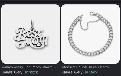 New James Avery Light Curb Bracelet & Best Mom Charm