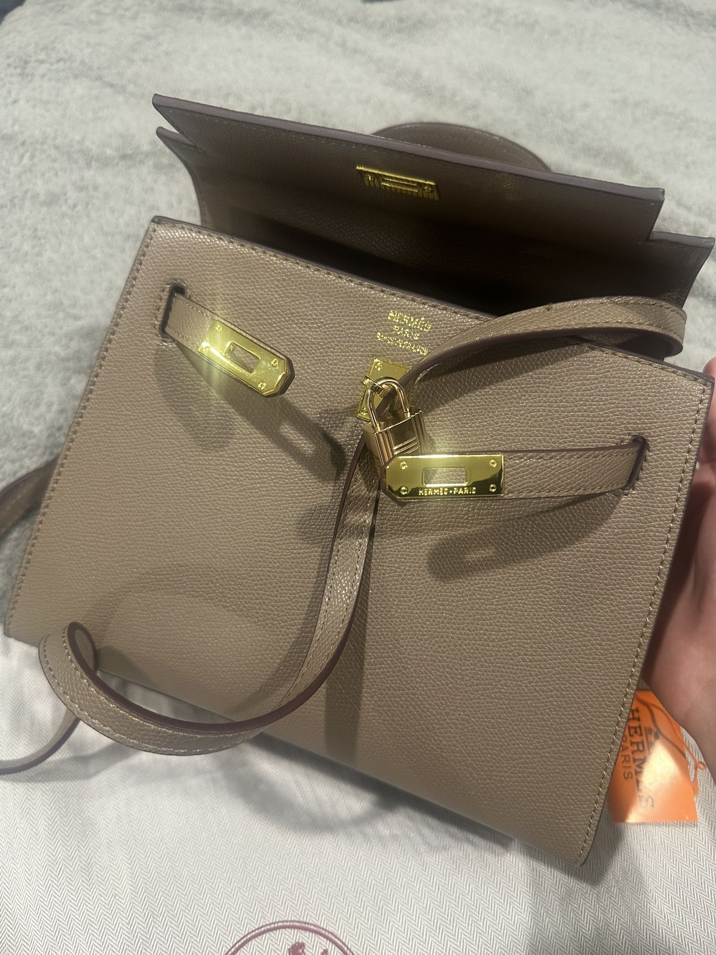 Taupe Bag Hermes Style Kelly Purse Bolsas