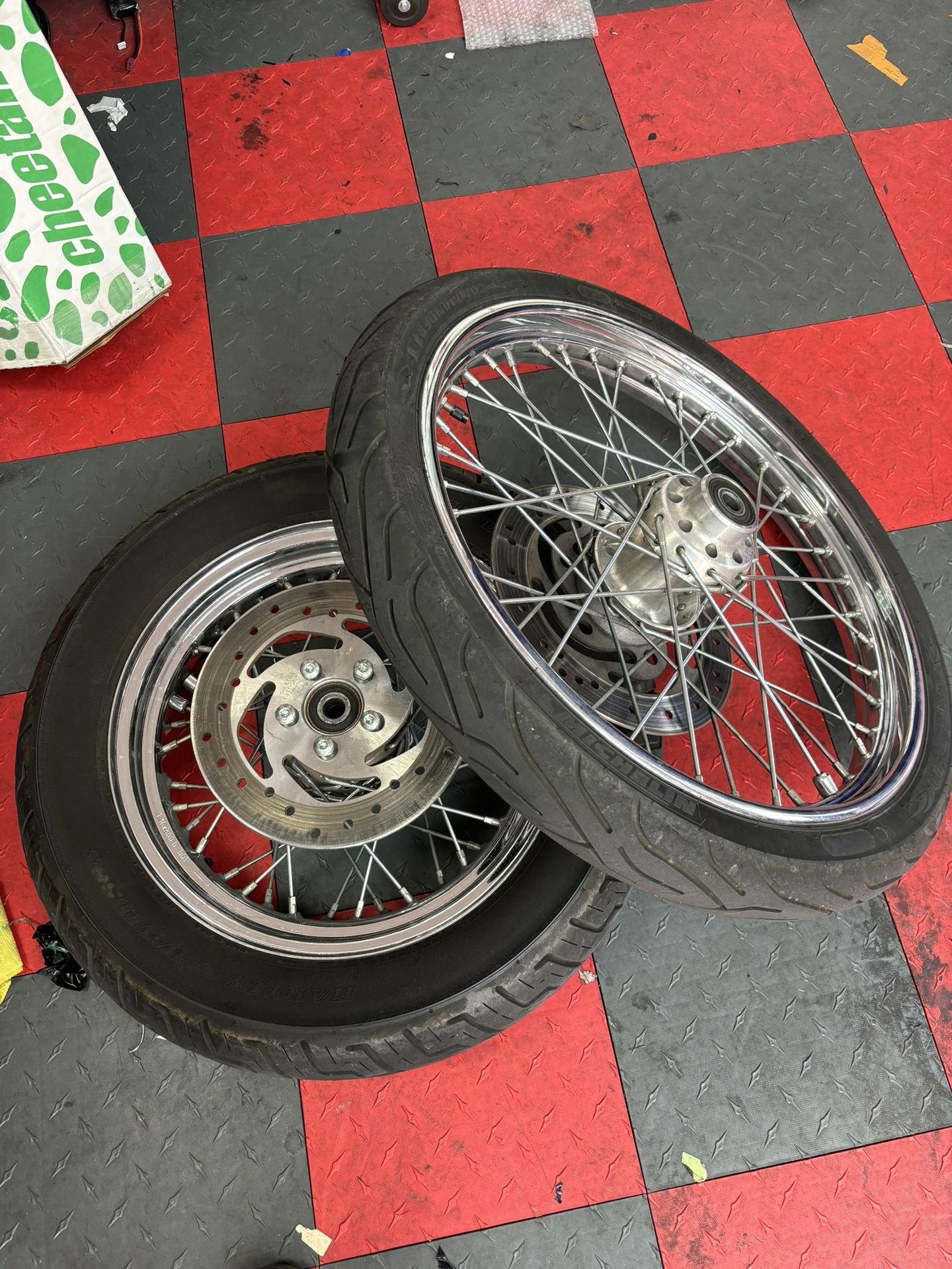 Softail Spoked Wheels In Perfect Condition Fits Harley Davidson Multiple Models 
