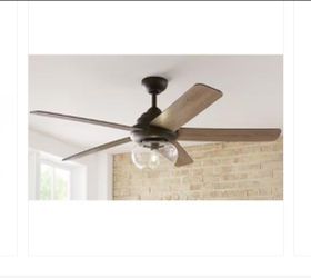 56" led light ceiling fan with remote control in oiled rubbed bronze finished