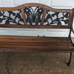 Outdoor Butterfly Bench
