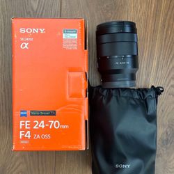 Sony E Mount Lens 24-70mm FE f/4 ZA OSS Vario-Tessar T* 