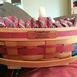 Longaberger Christmas collection 1993 Edition Bayberry basket