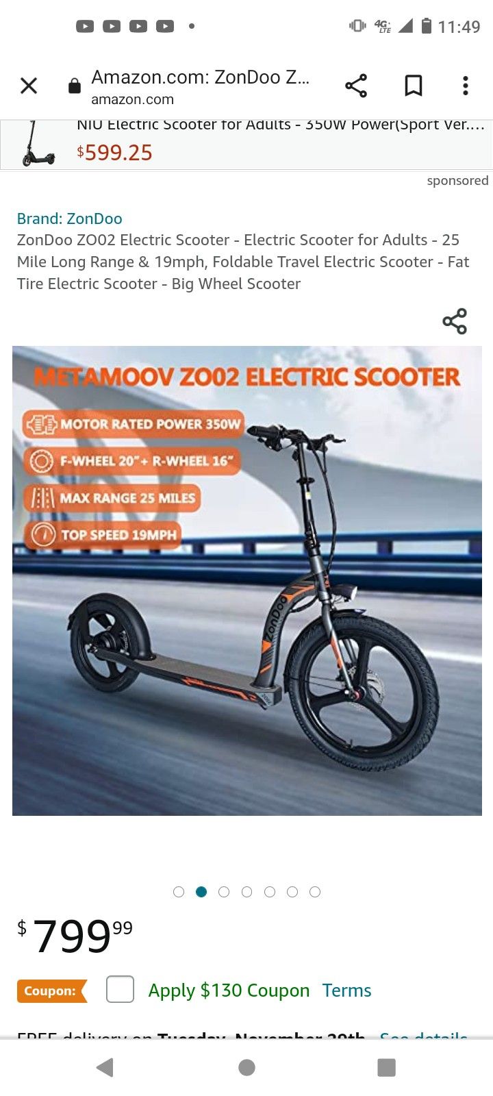 Zondoo Zo02 Hybrid Electric Scooter