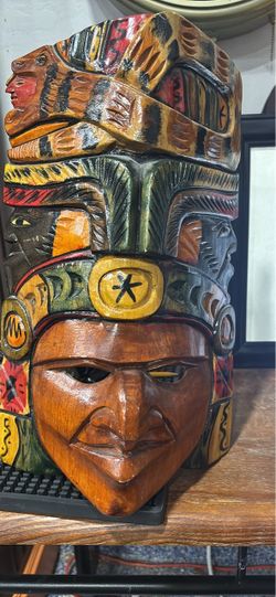 Two wall hanging masks handmade in Guatemala $140 for both