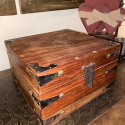 Vintage Wooden Storage Chest  Box
