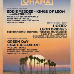 TWO 3 Day Ohana Festival In Dana Point! GREEN DAY, HOZIER AND MORE