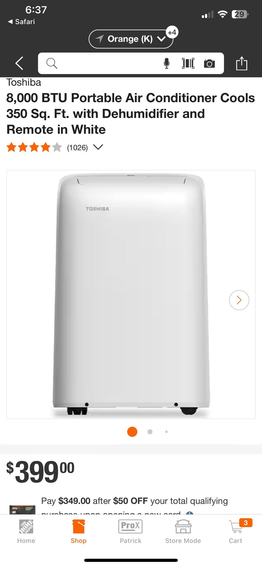 Two Units-Toshiba Portable AC Units