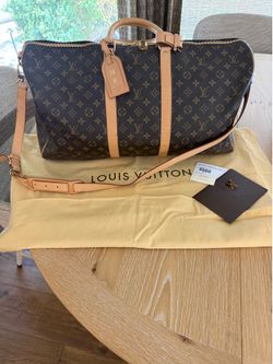 Louis Vuitton Monogram Keepall Bandouliere 55 Weekender Bag