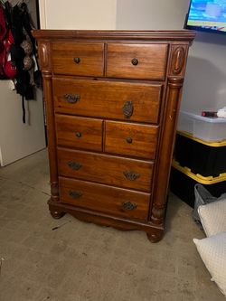 Tall Wood Chest of Drawers Dresser