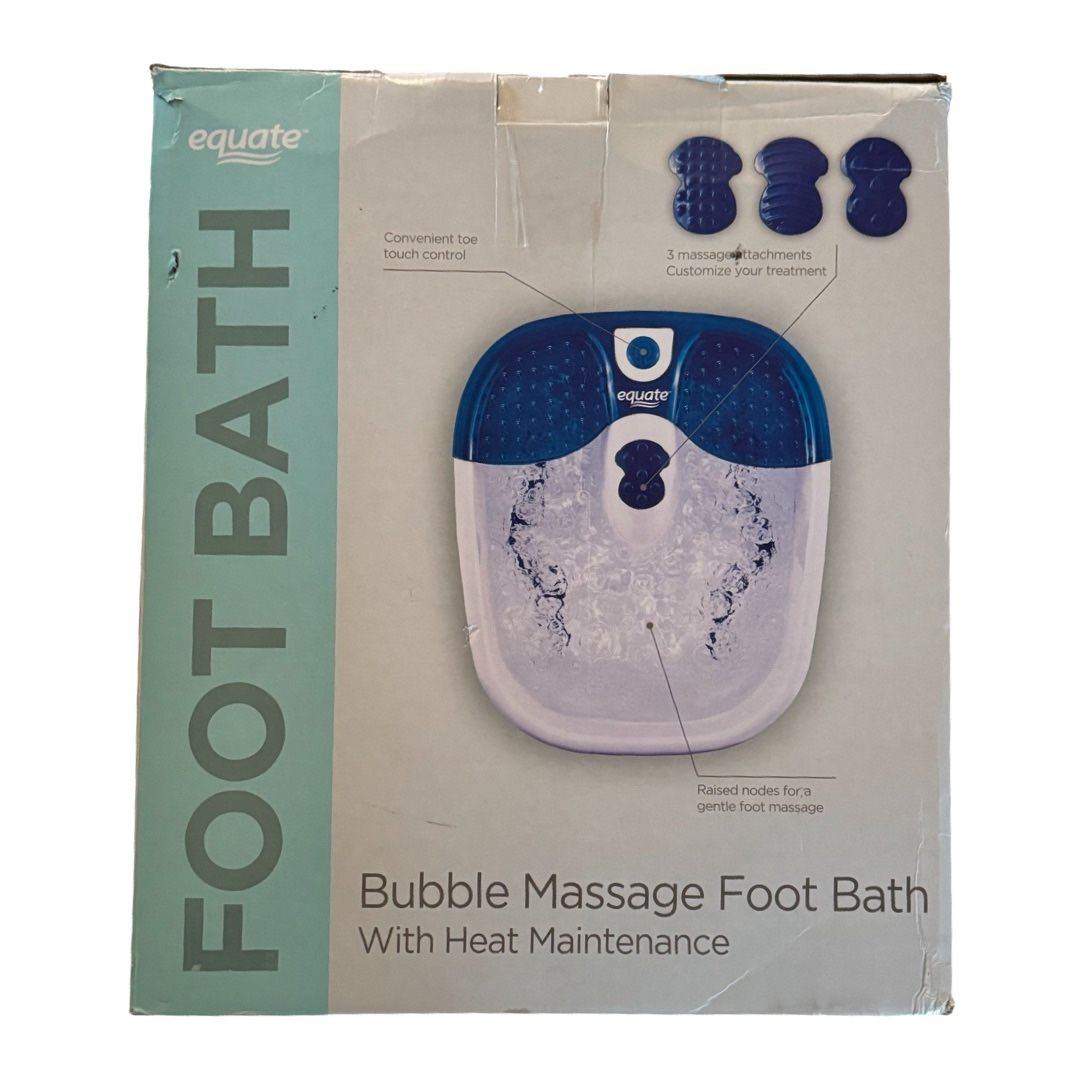 Equate Toe Touch Control Bubble Massage Foot Bath