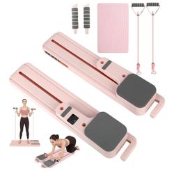 Brandnew Pilates Board for Women Home - Foldable Multi-Purpose Pilates Equipment Kit, Portable Reformer Machine Set, Resistance Fitness Training Modes