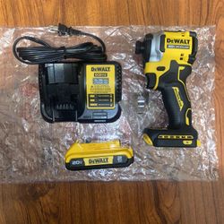 Dewalt Atomic 20V Max Brushless 3- Speed Impact Driver (DCF850P) (1) 20v Max 2.0 Ah Battery (DCB203) (1) 20v/12v Charger 