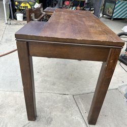 Small Brown Wood Desk