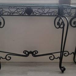 Tempered Glass Console Table 