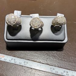 10k Mens Diamond Lollipop Rings. Life Time Warranty