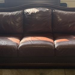 Used Sofa - Brown Leather