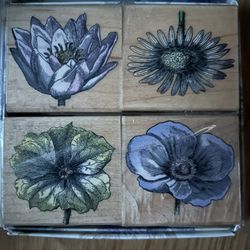 Box of flower stamps