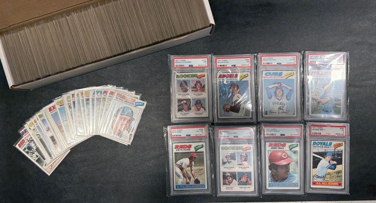 1977 Topps Baseball Complete Set Ryan Dawson Murphy Brett Rose Bench PSA 7 6 5