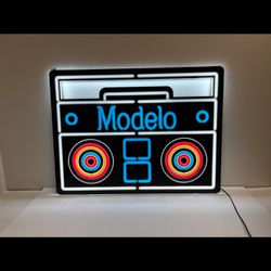 Modelo especial Boom Box Radio motion moving beer sign