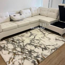 White Sofa Sectional New Pay later Option