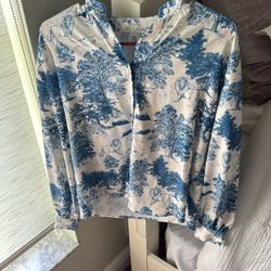 Animal And Nature Print Long Sleeve Top