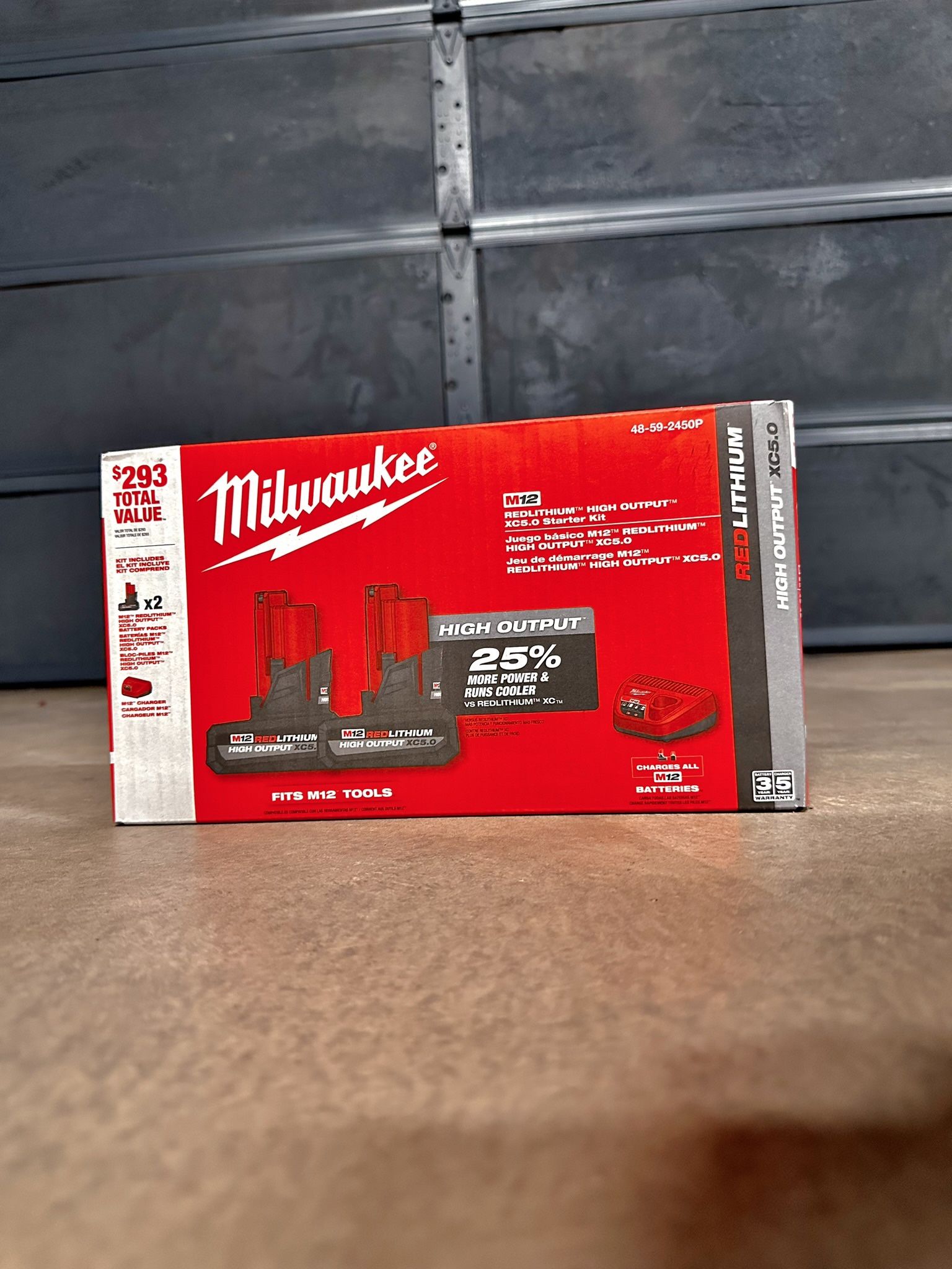 Milwaukee M12 High Output 5.0 Ah Battery Pack (2-Pack) Starter Kit with Charger 