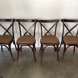4 Wooden Bistro Chairs