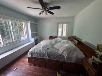 Free solid wood king sized bed